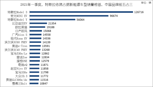 2021年新能源汽车品牌-2021年新能源汽车品牌全球销售占比