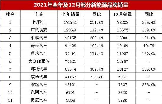 2021上半年新能源汽车销量排行榜， 2021上半年新能源汽车销量排行榜图片