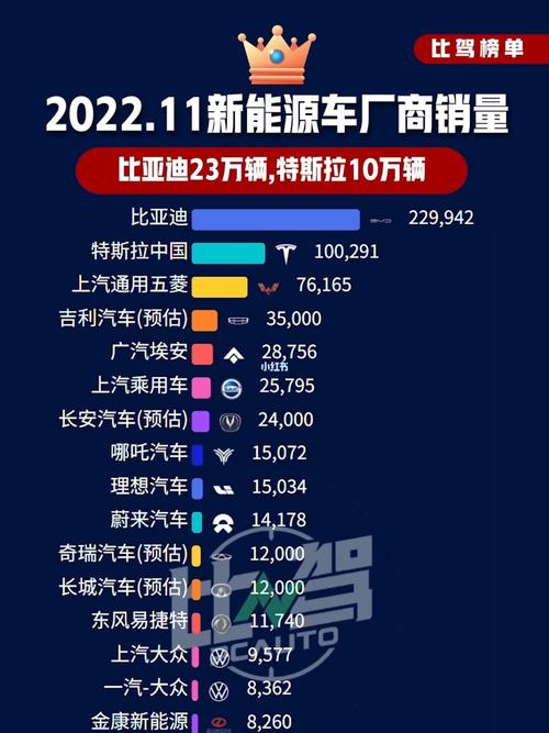 11新能源汽车销量排行-新能源汽车销量排行榜2022